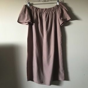 H&M Strapless Champagne/Tan Dress
